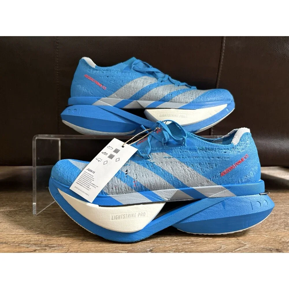 Adidas Adizero Prime X3 Strung Solar Blue Silver Metallic Men’s Sz 7.5 JQ0615